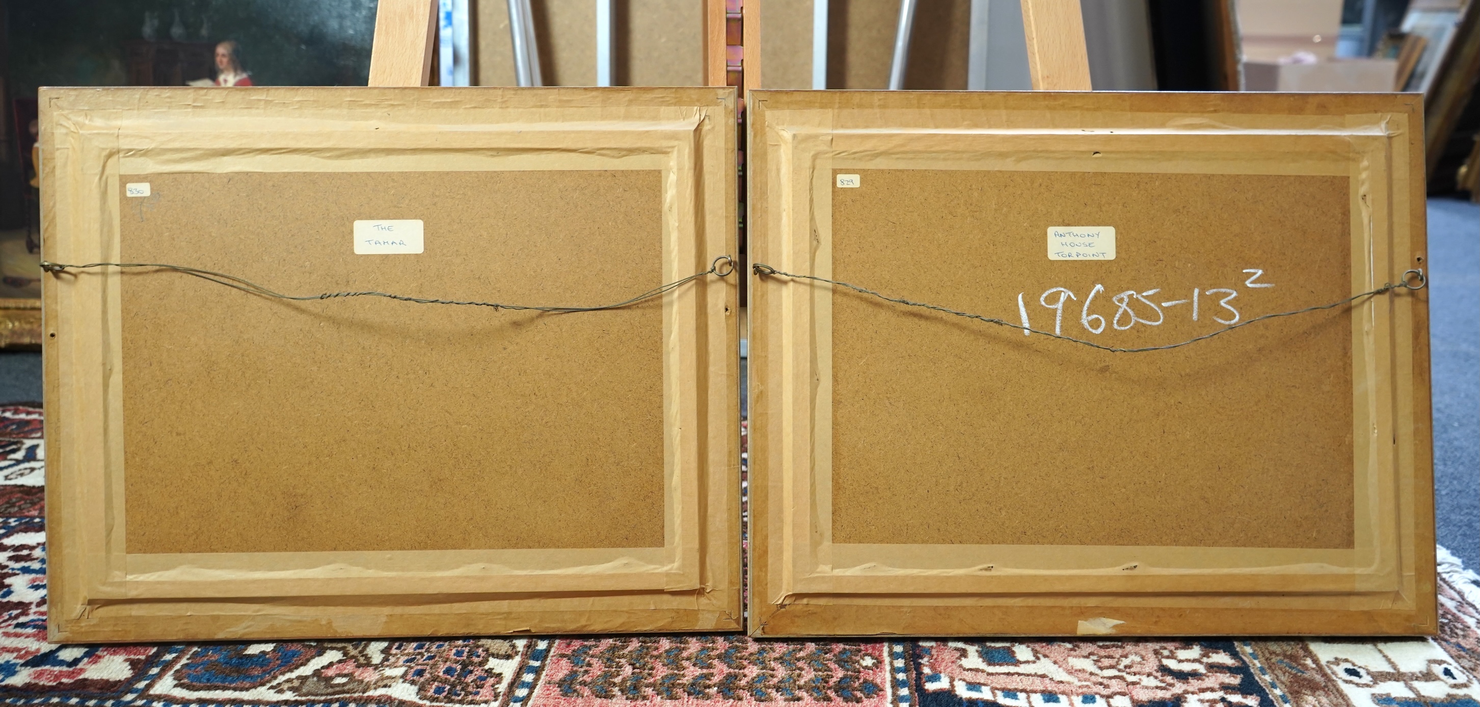 Bernard Finegan Gribble, 1872-1962, 'Antony House, Torpoint' and 'The Tamar'